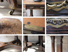 A Good Quality c.1882 Octagonal Victorian Oak Centre Table