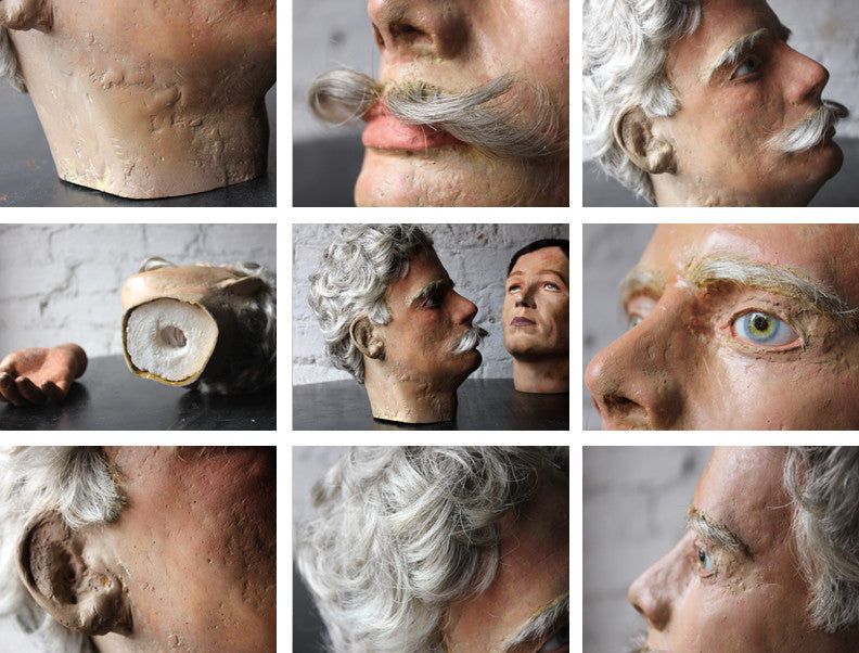 A Fine 20thC Male Portrait Mannequin Head