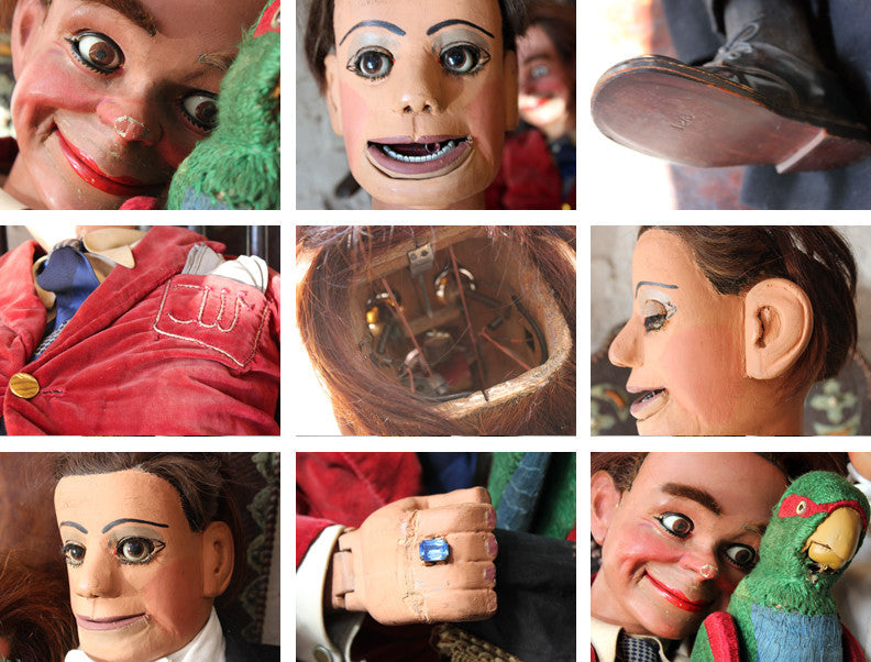 A Fantastic Trio of c.1930-50 Ventriloquist's Dummies; Peter King Esq, Entertainer