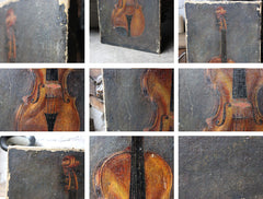 A Charming Late 19thC Oil on Canvas of a Violin