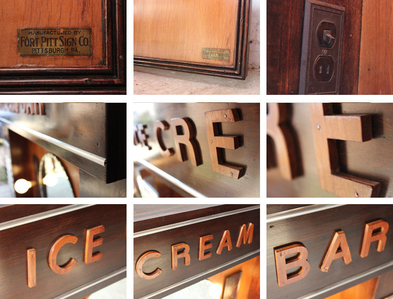 A Fantastic Original c.1930 American Art Deco Ice Cream Parlour Shop Display Fitting