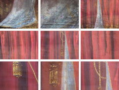 A Glorious c.1900 French Hand-Painted Theatre Canvas Backdrop