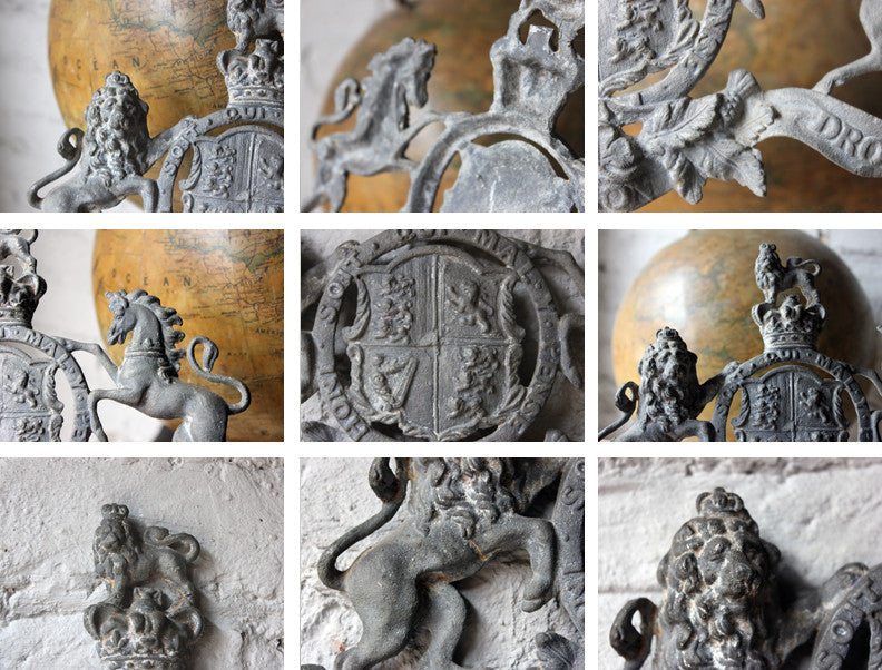 A Good 19thC Pierced Lead Royal Armorial