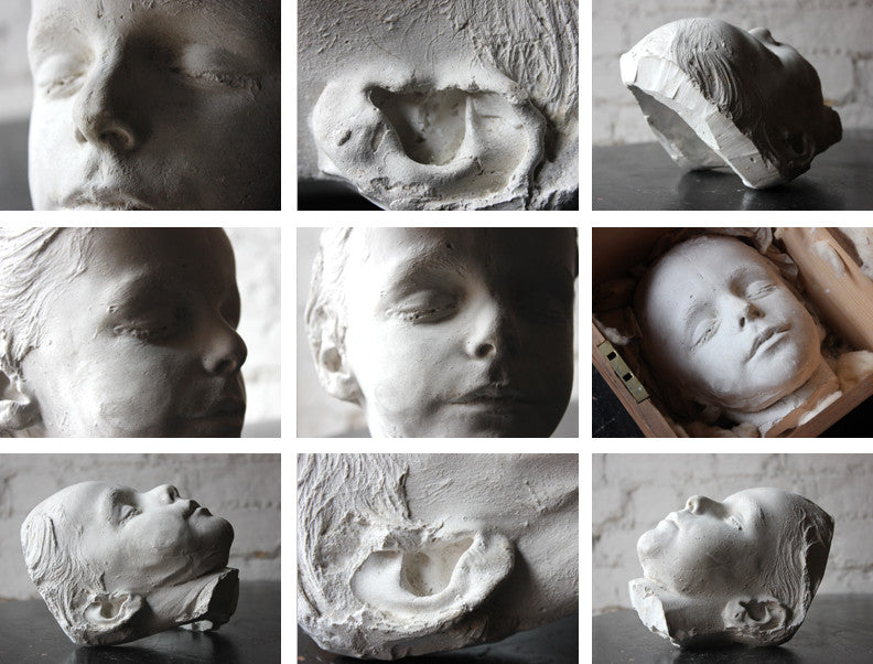 A 19thC Plaster Death Mask of George Stafford Wright (1864-1870)