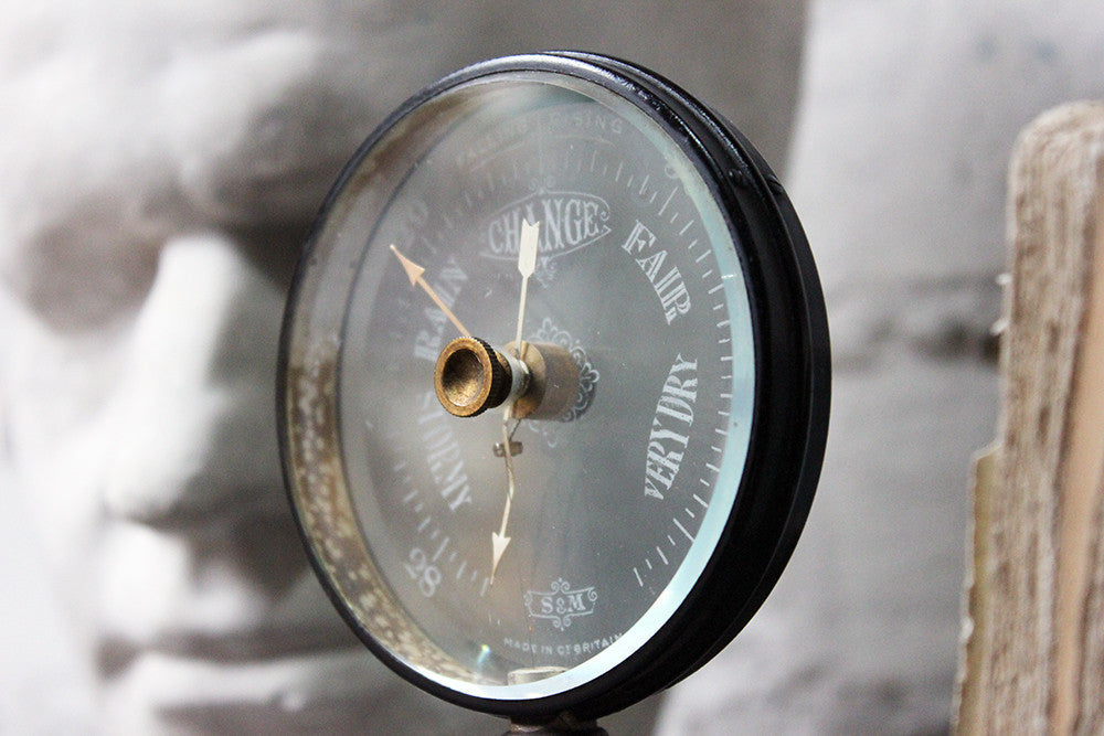A Good Early 20thC Ebonised 'Mystery' Barometer by Short & Mason