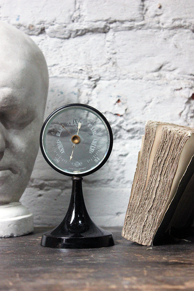 A Good Early 20thC Ebonised 'Mystery' Barometer by Short & Mason
