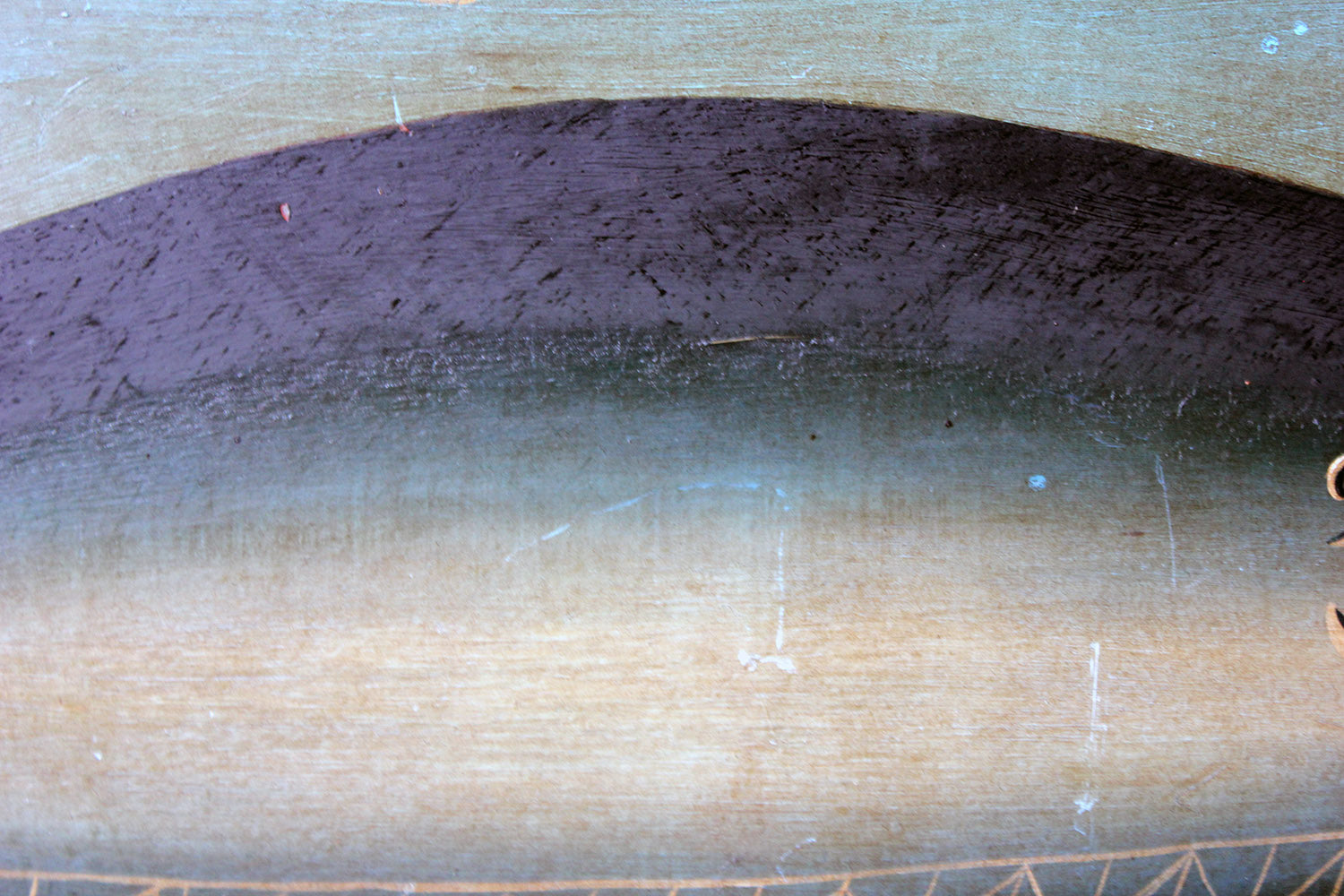 A French Naïve School Oil on Tin of an Airship by J. Du Bois c.1910