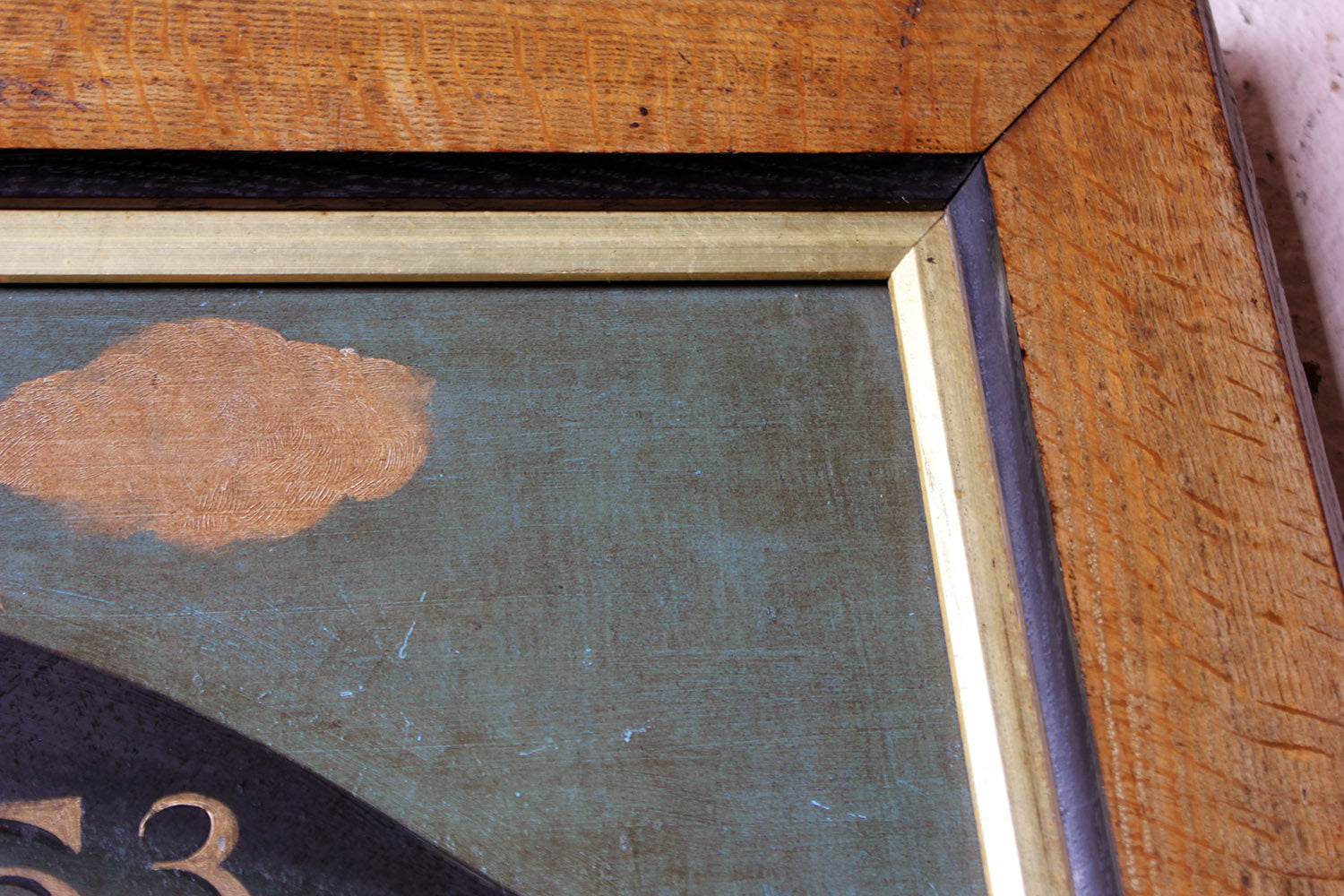 A French Naïve School Oil on Tin of an Airship by J. Du Bois c.1910