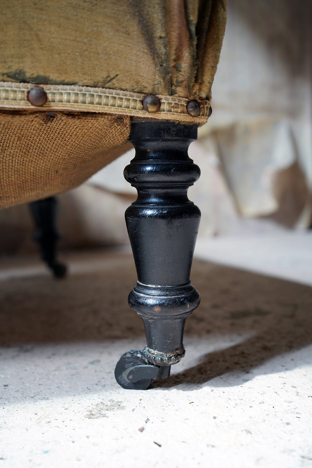 A 19thC Ebonised Napoleon III French Armchair c.1870
