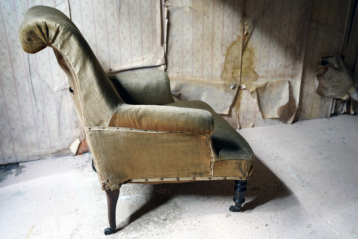 A 19thC Ebonised Napoleon III French Armchair c.1870