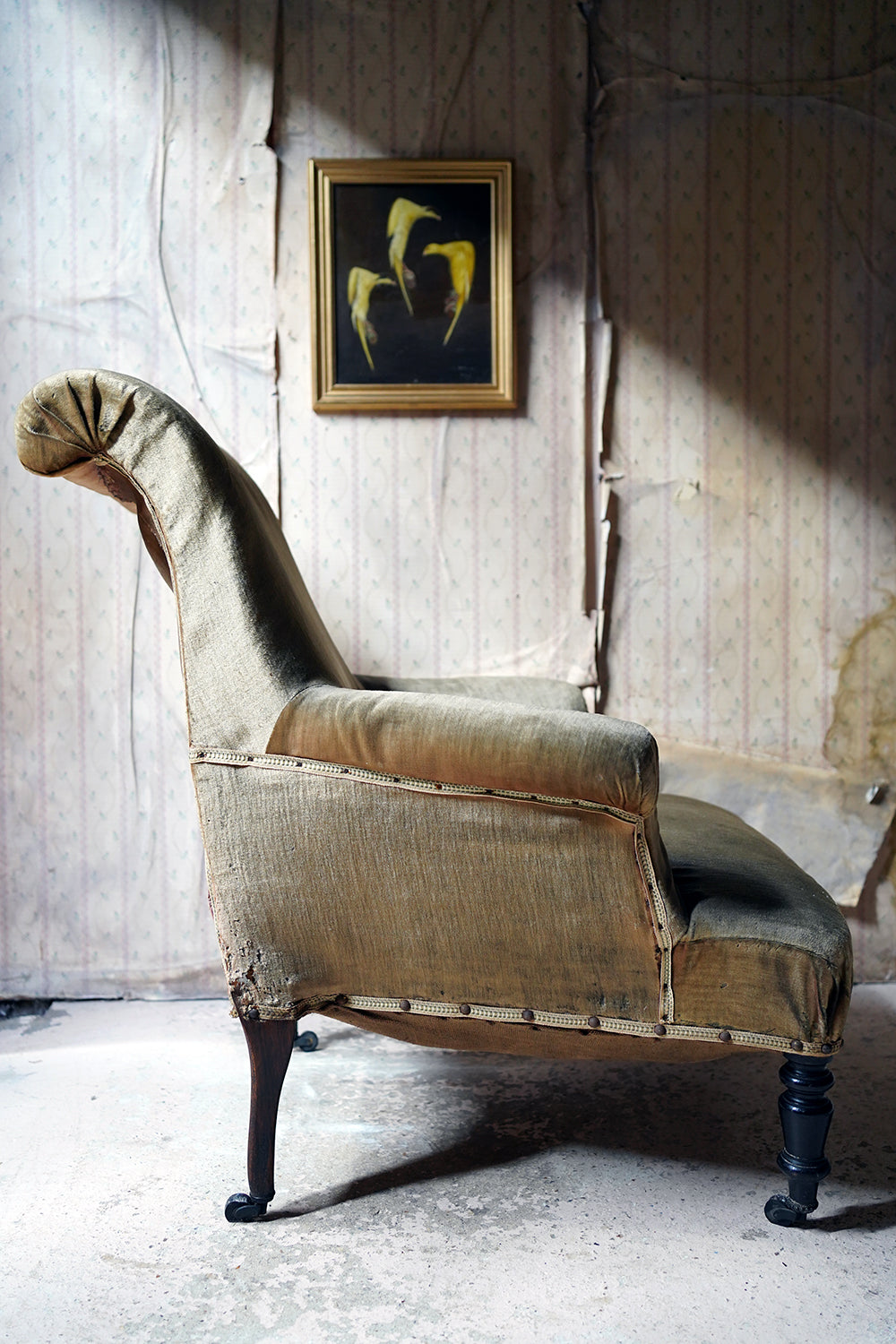 A 19thC Ebonised Napoleon III French Armchair c.1870