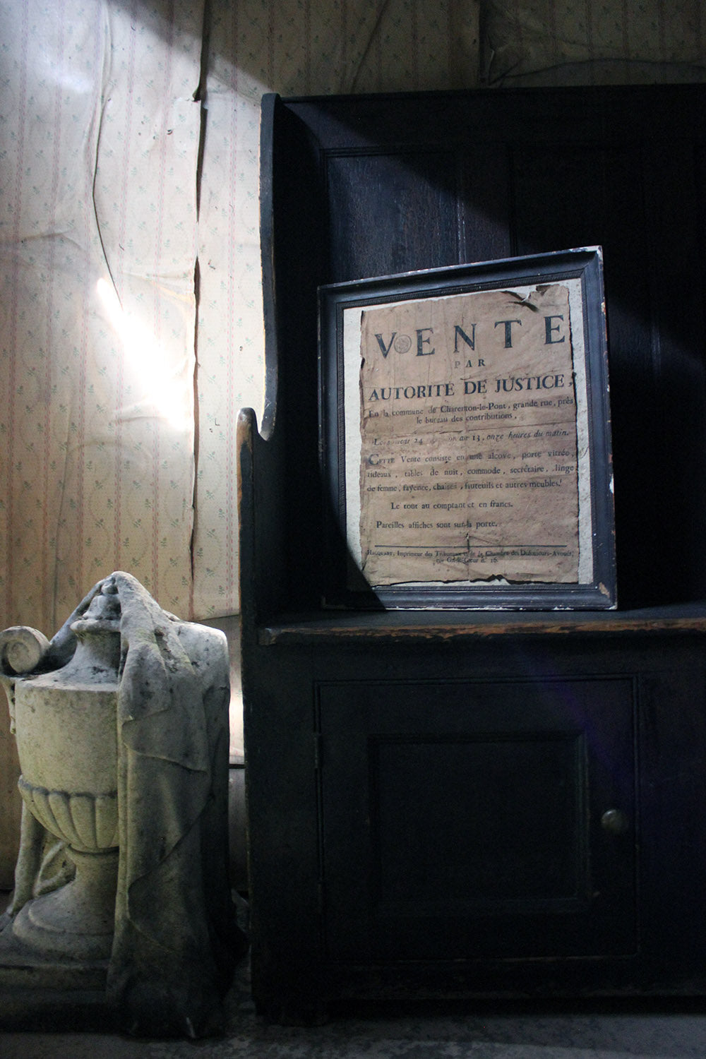 A French Empire Period Napoleonic Notice of a Parisian House Clearance c.1805