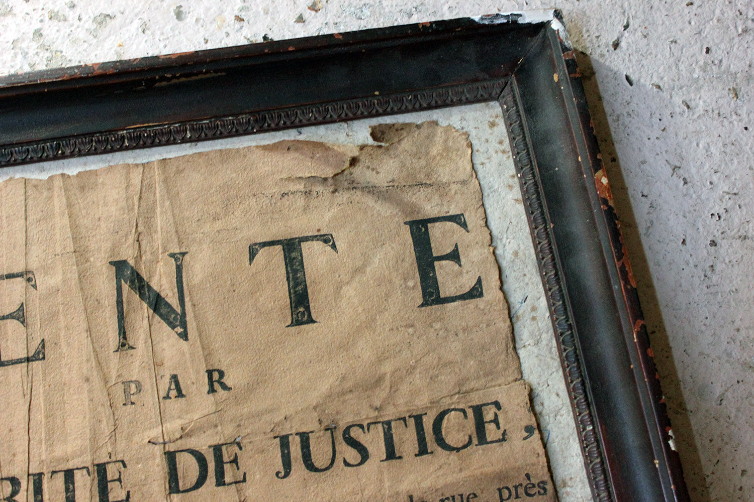 A French Empire Period Napoleonic Notice of a Parisian House Clearance c.1805