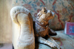 A George III Walnut Needlepoint Tapestry Upholstered Settee