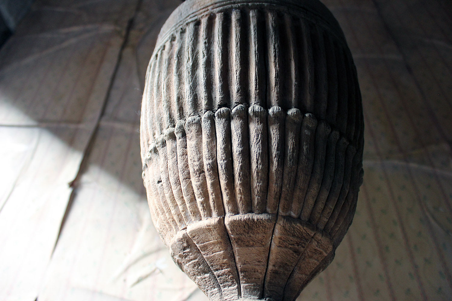 A Classical George III Period Carved Stripped Pine Neo-Classical Architectural Urn c.1800