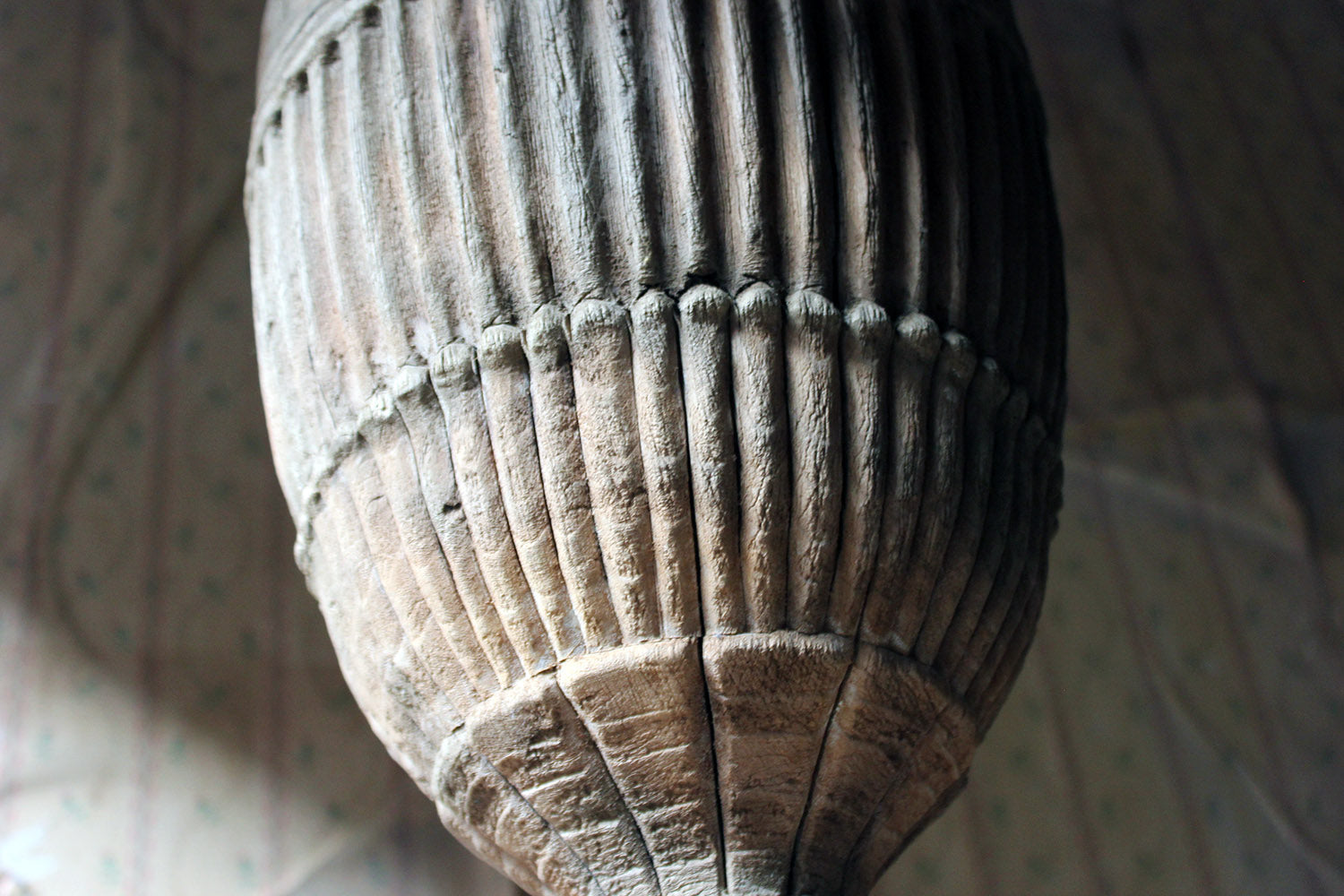 A Classical George III Period Carved Stripped Pine Neo-Classical Architectural Urn c.1800