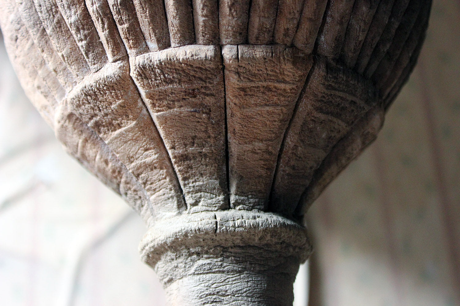 A Classical George III Period Carved Stripped Pine Neo-Classical Architectural Urn c.1800