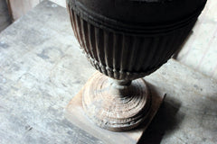 A Classical George III Period Carved Stripped Pine Neo-Classical Architectural Urn c.1800
