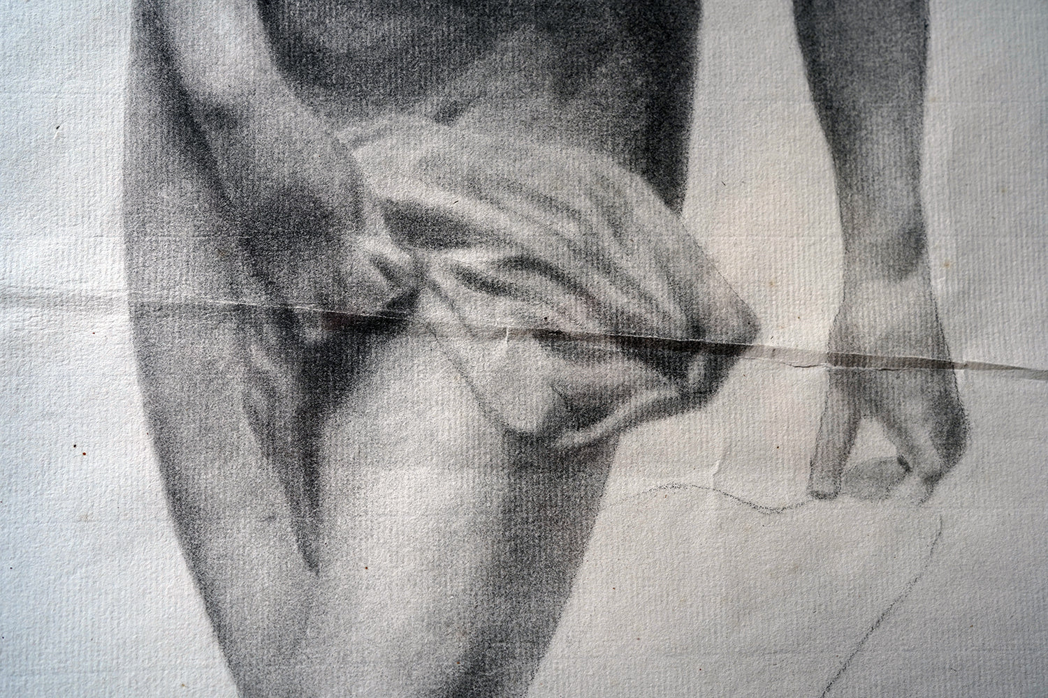 A c.1900 Continental School Pencil Study of a Nude Lady