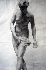 A c.1900 Continental School Pencil Study of a Nude Lady