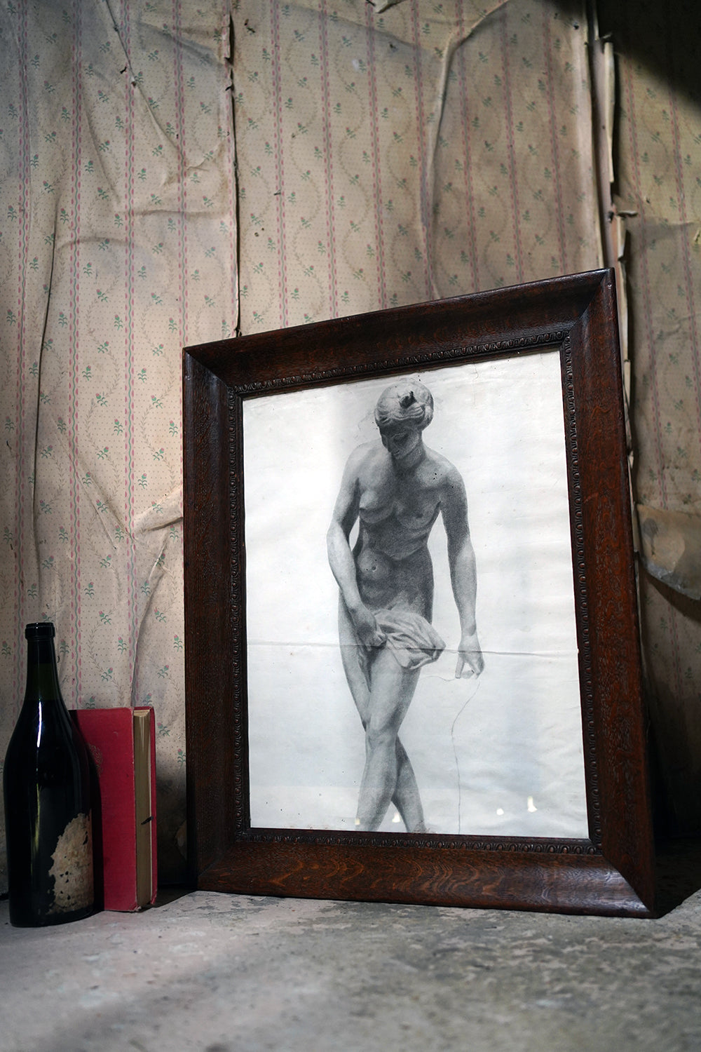 A c.1900 Continental School Pencil Study of a Nude Lady