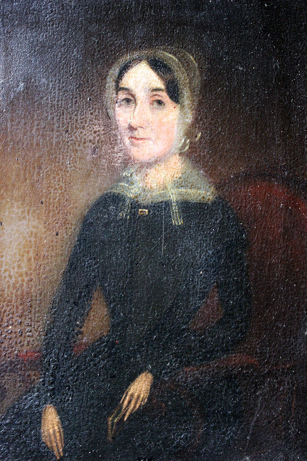 A Good Mid-19thC Oil on Canvas Portrait of a Lady