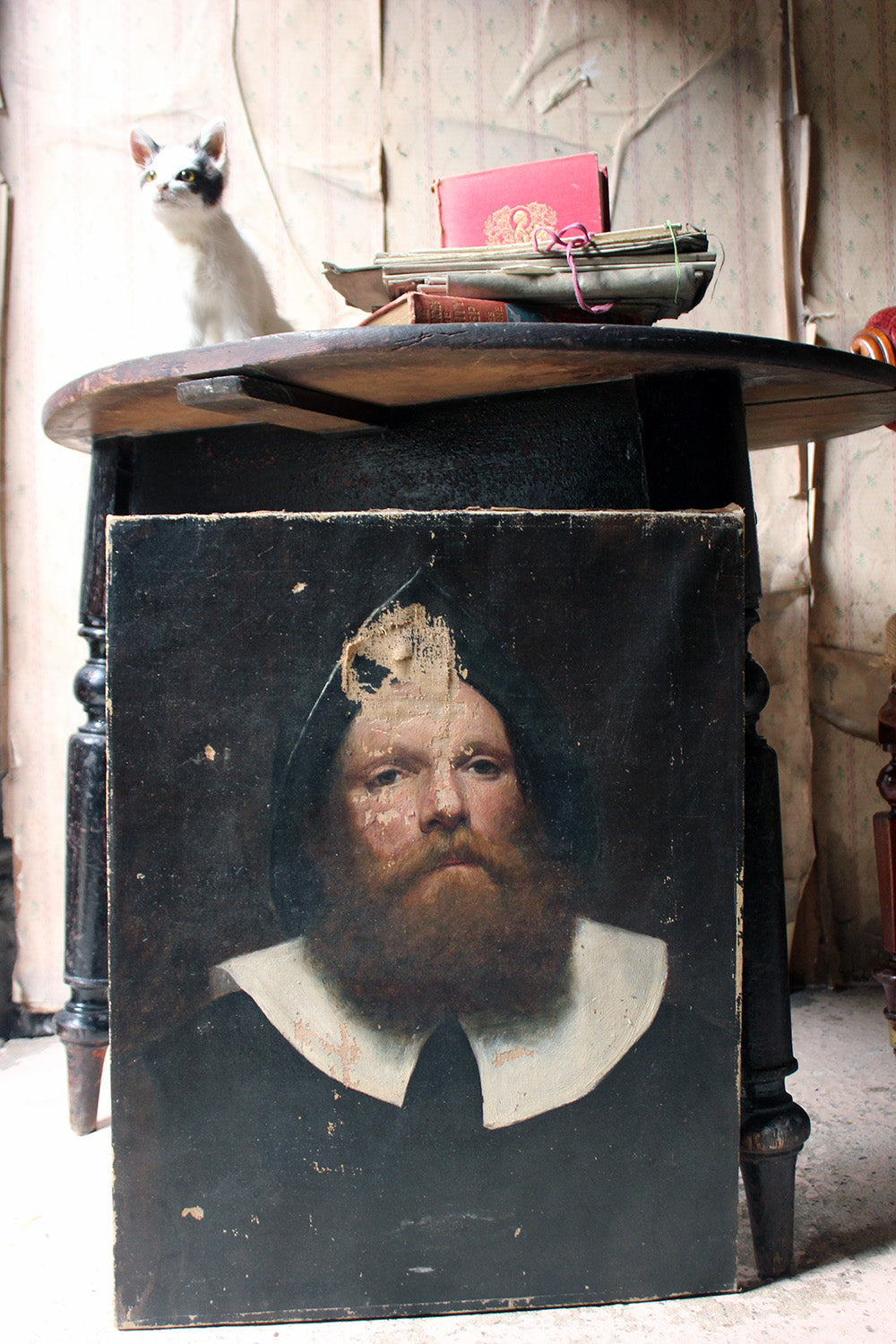 A 19thC Dutch School Oil on Canvas Portrait of a Gentleman c.1870-85