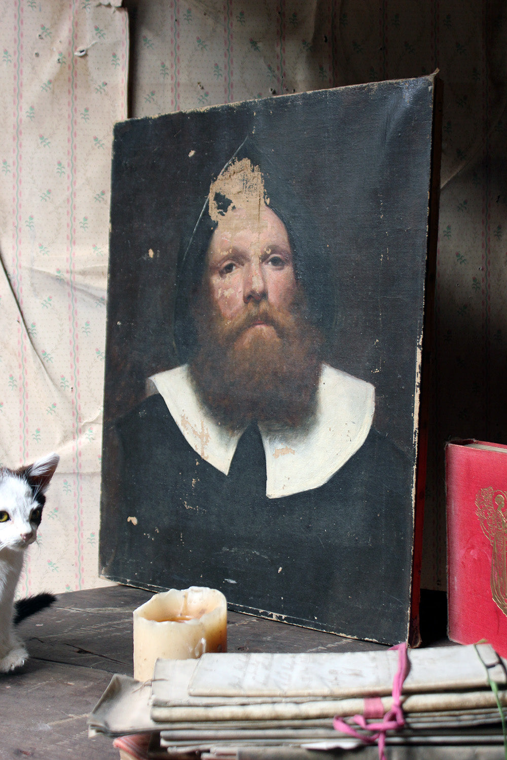 A 19thC Dutch School Oil on Canvas Portrait of a Gentleman c.1870-85