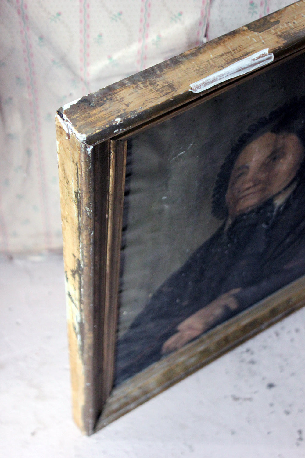 A 19thC French School Oil on Canvas Portrait of an Elderly Lady in Mourning c.1870-80