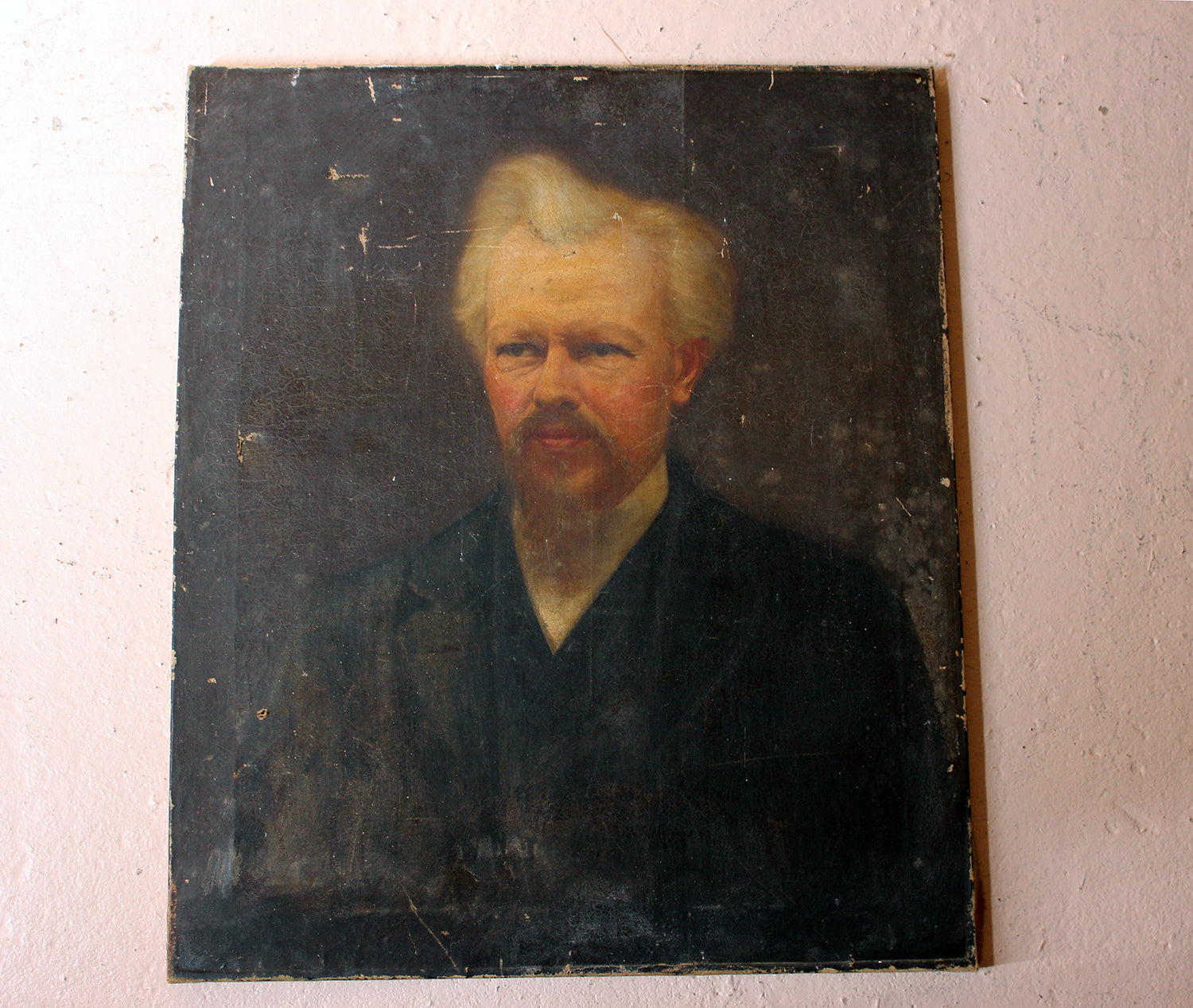 A c.1870 Oil on Canvas Portrait of the Minister Thomas Child (1839-1906)