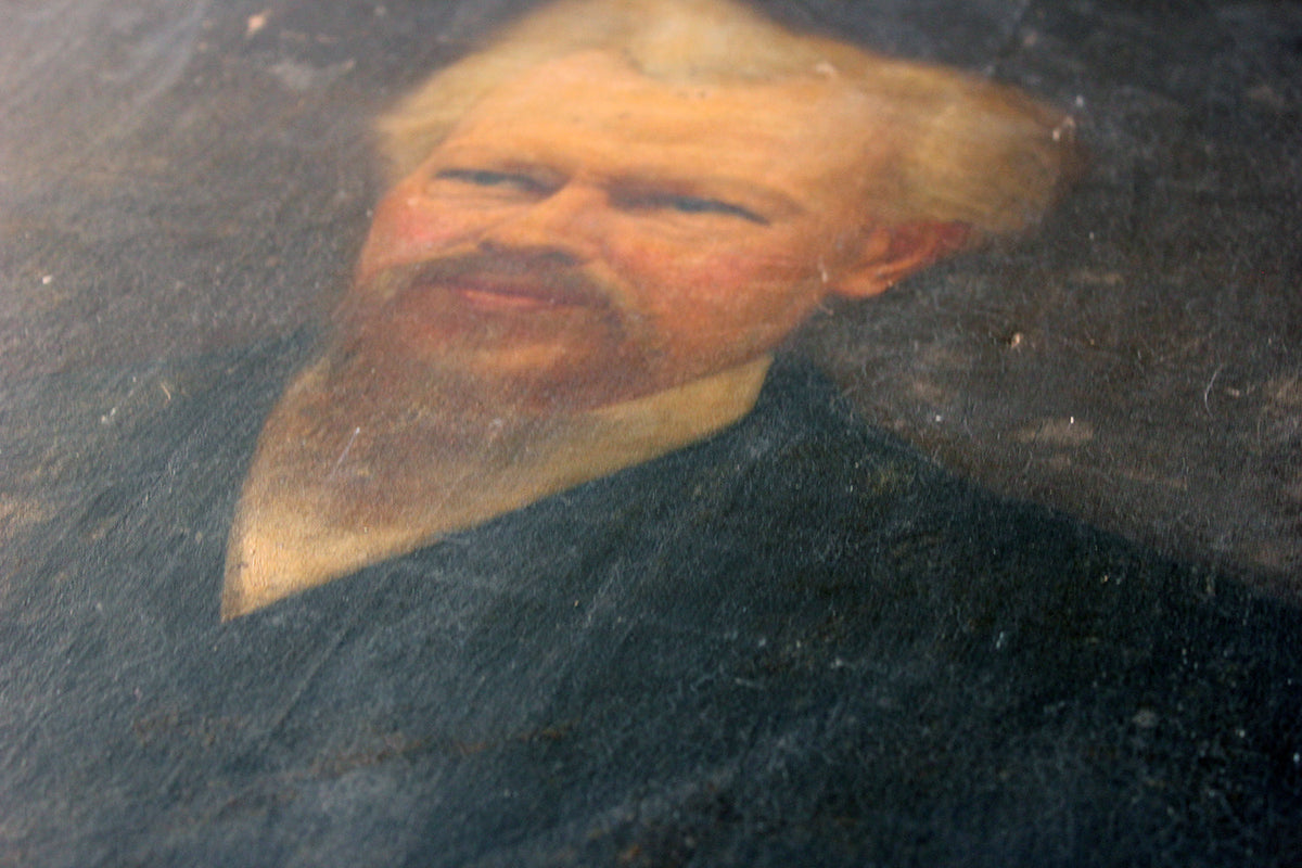 A c.1870 Oil on Canvas Portrait of the Minister Thomas Child (1839-1906)
