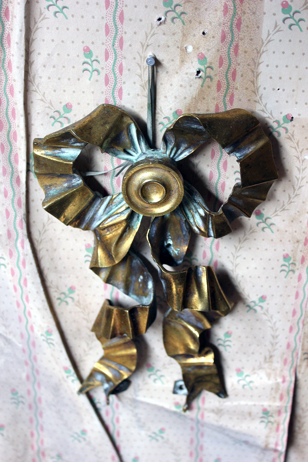 A French 19thC Cast Ormolu Mount Modelled as a Tied Ribbon Bow c.1880
