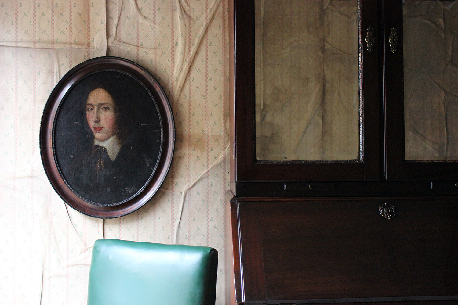 A Good 18thC French School Oval Oil on Canvas Laid to Board Portrait of a Young Gentleman c.1780