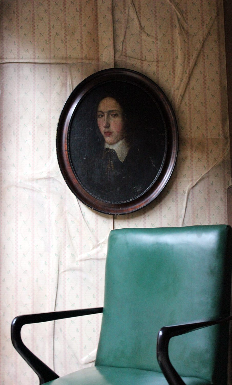 A Good 18thC French School Oval Oil on Canvas Laid to Board Portrait of a Young Gentleman c.1780
