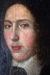 A Good 18thC French School Oval Oil on Canvas Laid to Board Portrait of a Young Gentleman c.1780