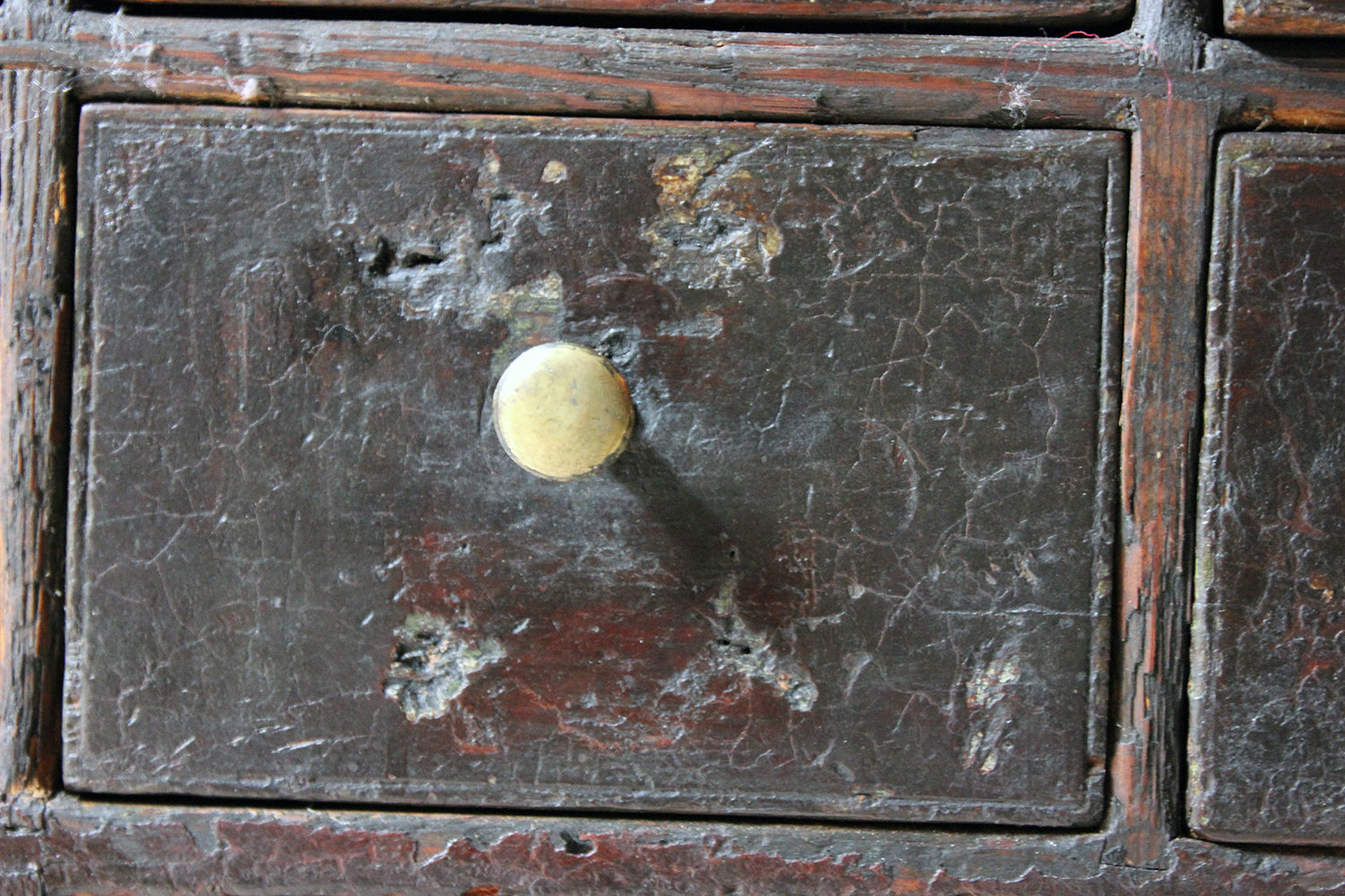 A 19thC Painted Pine Bank of Thirty-Six Drawers c.1870