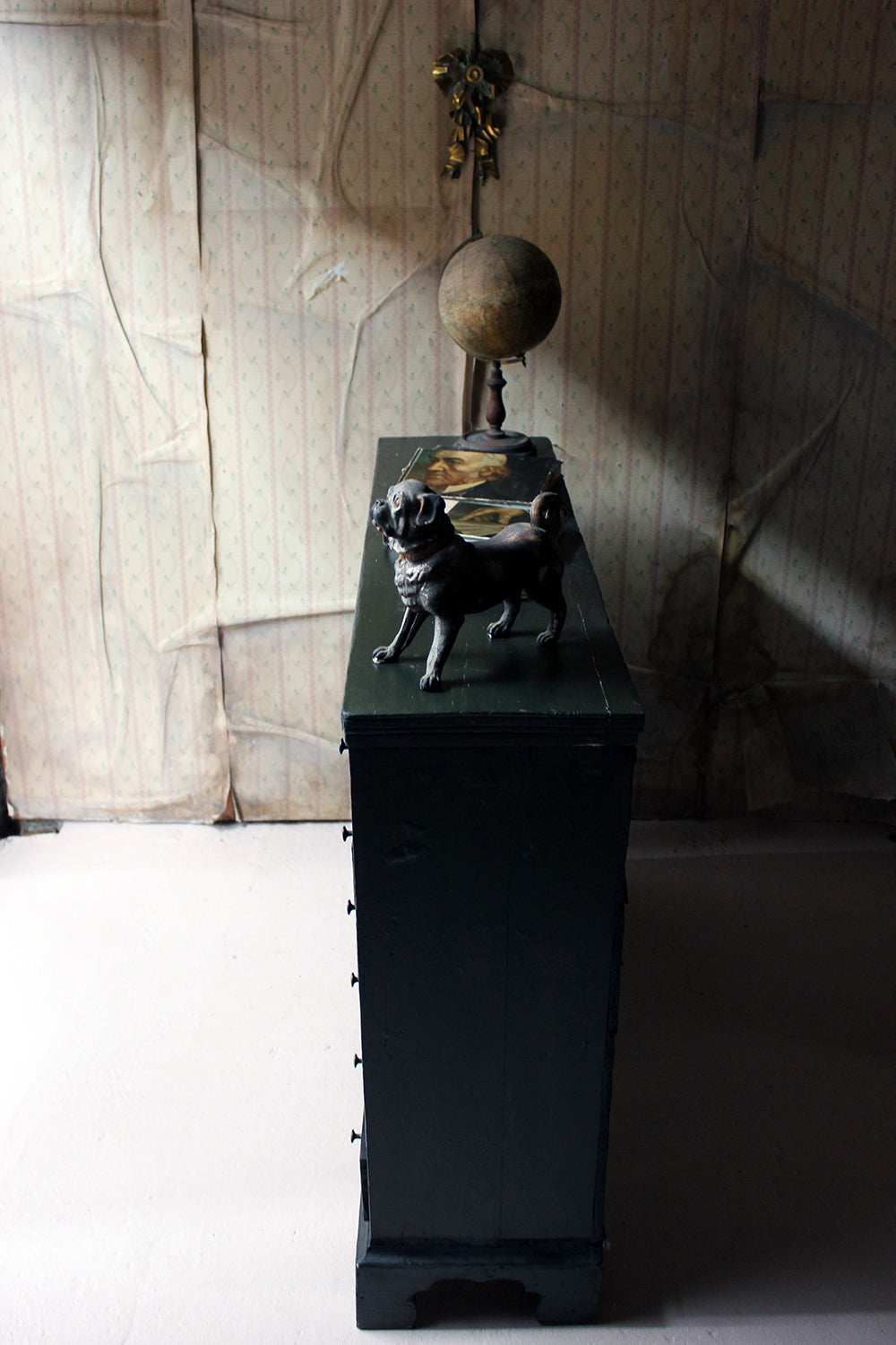 A 19thC Painted Pine Bank of Thirty-Six Drawers c.1870