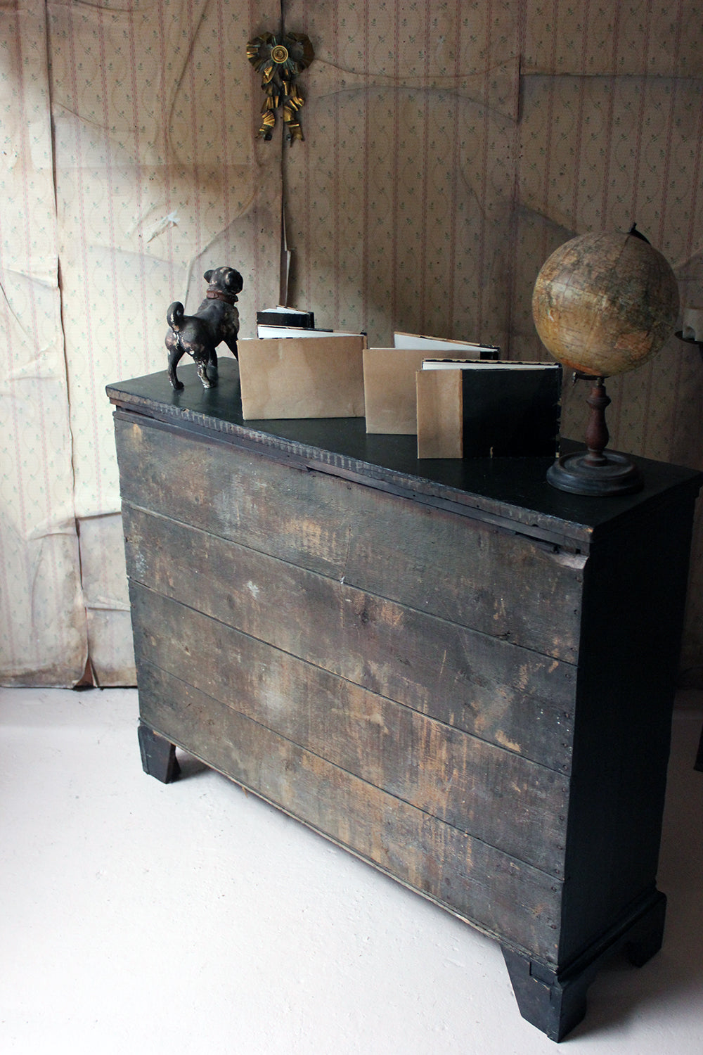A 19thC Painted Pine Bank of Thirty-Six Drawers c.1870