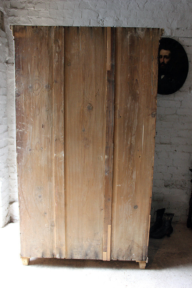 A Decorative Early Victorian Painted Pine Housekeepers Cupboard c.1840