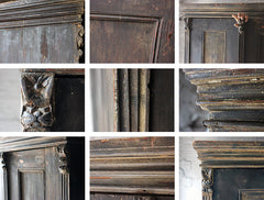 A Decorative Early Victorian Painted Pine Housekeepers Cupboard c.1840