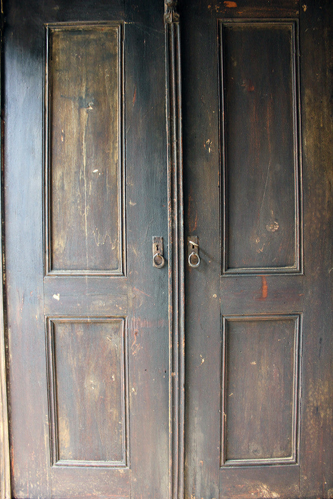 A Decorative Early Victorian Painted Pine Housekeepers Cupboard c.1840