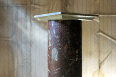 A Decorative Victorian Painted Wood Faux Scagliola Marble Pedestal c.1870
