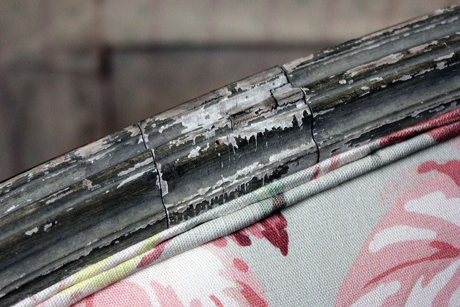 A 19thC French Painted & Upholstered Settee c.1880