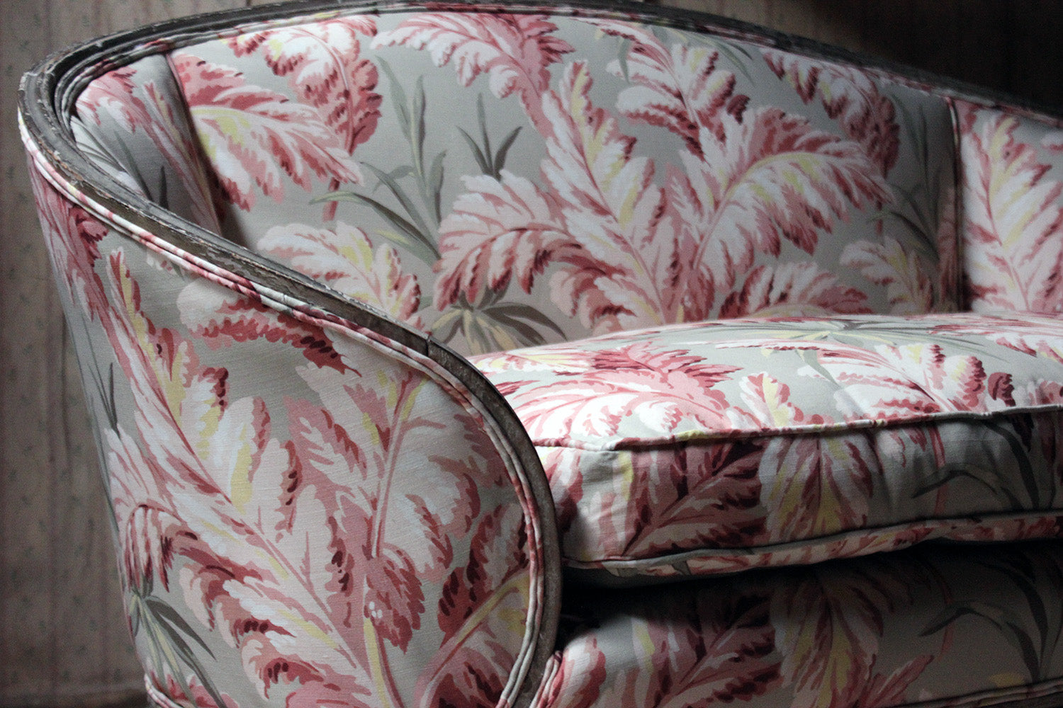 A 19thC French Painted & Upholstered Settee c.1880