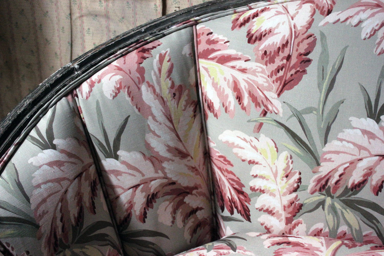 A 19thC French Painted & Upholstered Settee c.1880