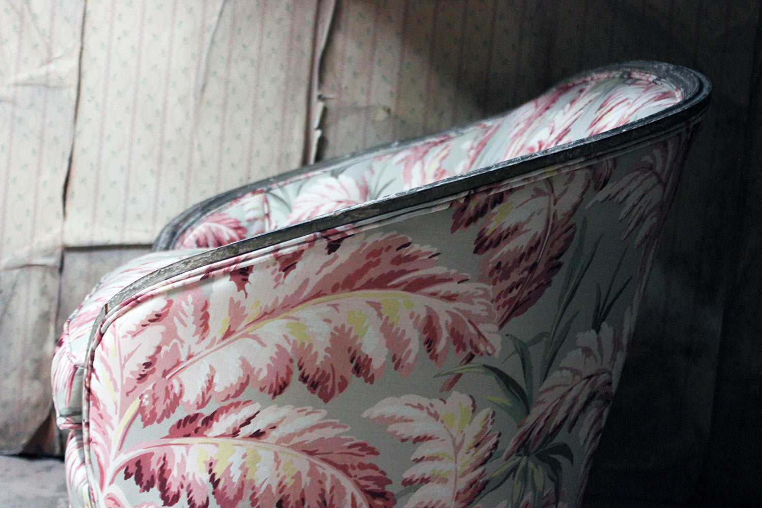 A 19thC French Painted & Upholstered Settee c.1880