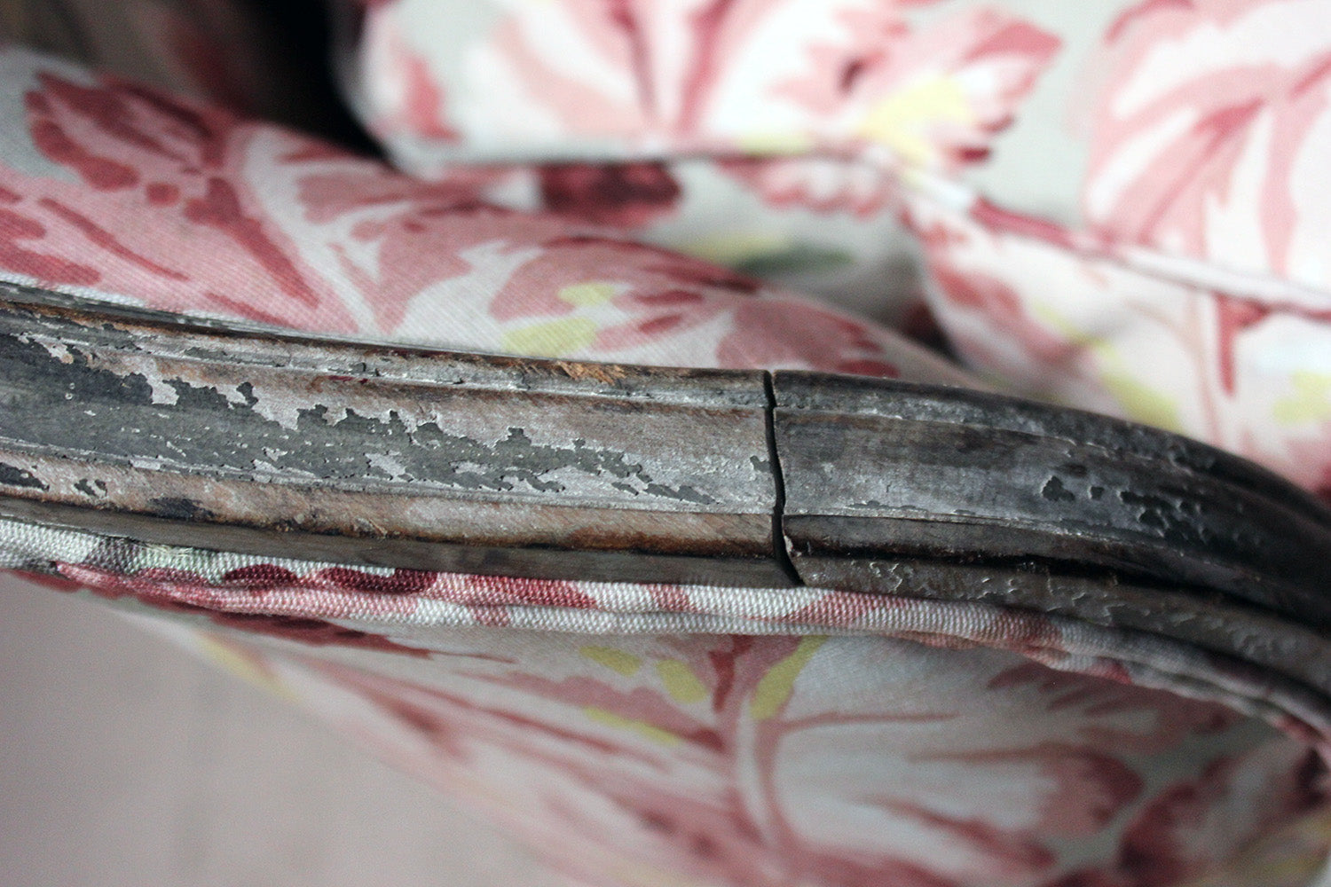 A 19thC French Painted & Upholstered Settee c.1880