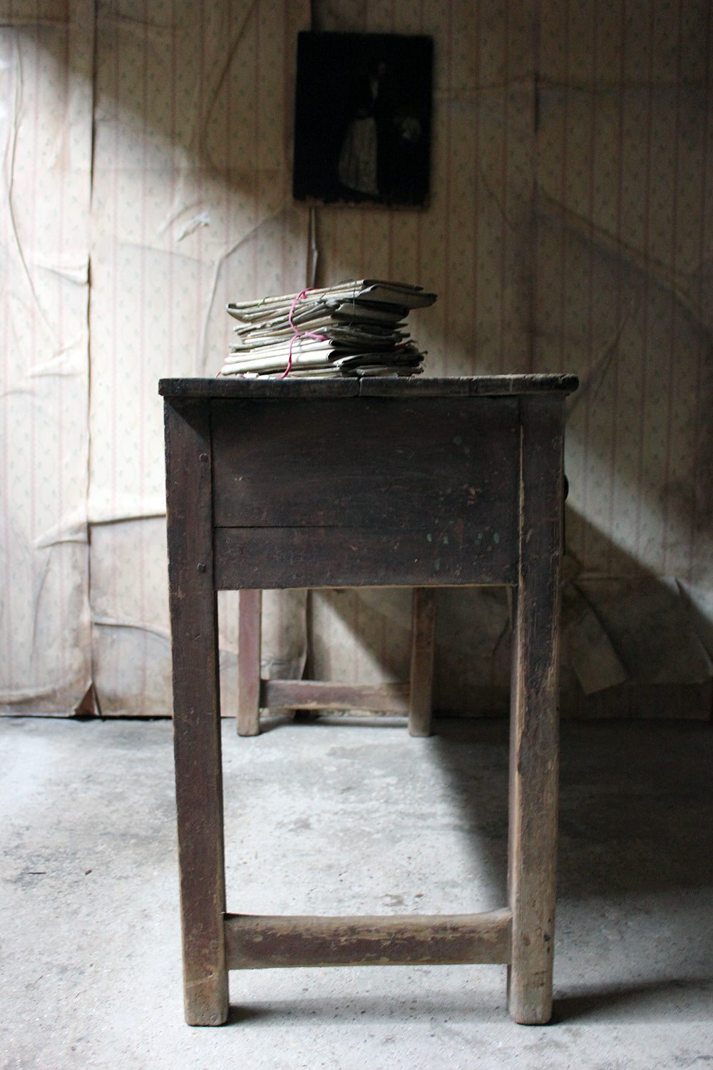 A Beautiful Late George III Painted Oak & Pine Dresser Base c.1810-30