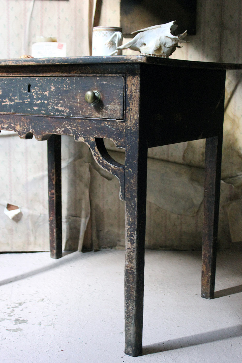 A George III Provincial Painted Pine Side Table c.1780-1800