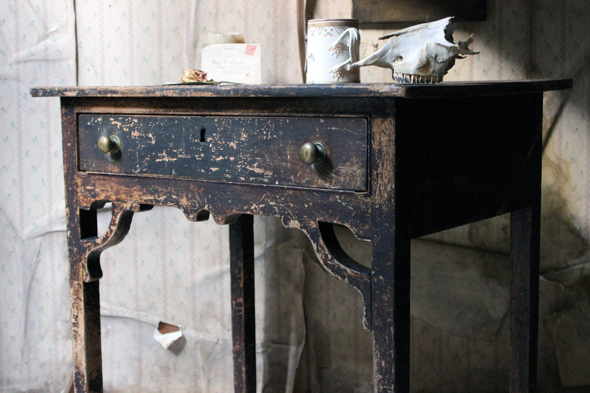 A George III Provincial Painted Pine Side Table c.1780-1800
